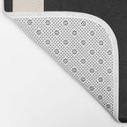 Simple Elegant Minimalist Frame Pattern 1 in Black and Almond Cream Bath Mat Gallery Image 2