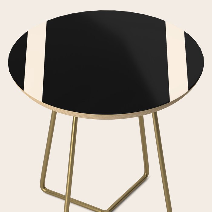 Simple Elegant Minimalist Frame Pattern 1 in Black and Almond Cream Side Table Gallery Image 2
