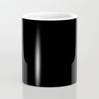 Simple Elegant Minimalist Frame Pattern 1 in Black and Almond Cream Coffee Mug Gallery Image 4