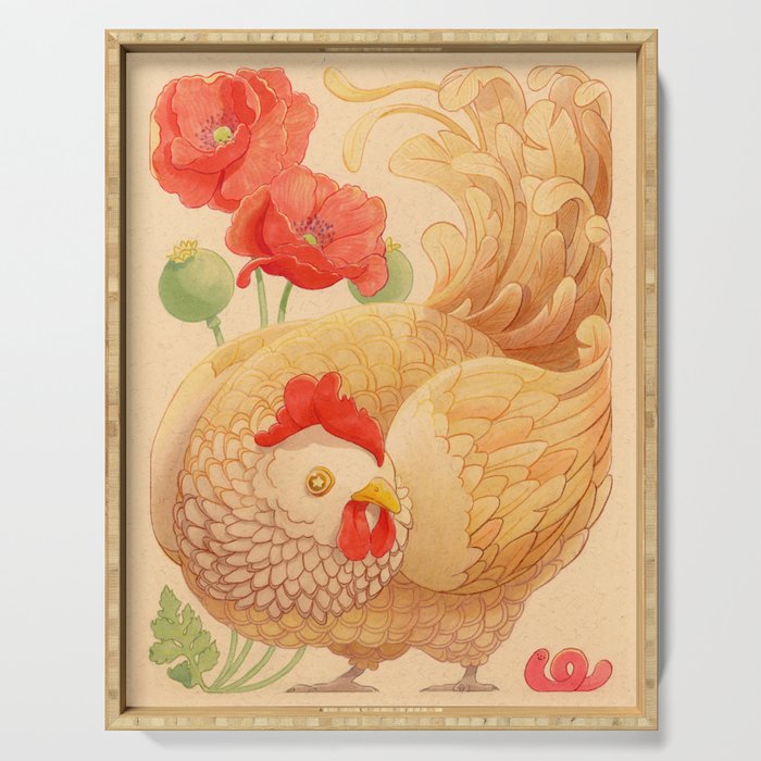 Big Chicken Serving Tray Gallery Image 1