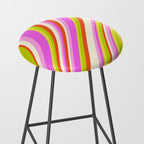 Wavy Stripes XVIII - Y2K Pink and Green Stool Gallery Image 2