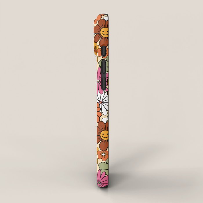 Retro 70s Boho Floral Pattern iPhone Case Gallery Image 2
