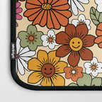 Retro 70s Boho Floral Pattern Laptop Sleeve Gallery Image 3
