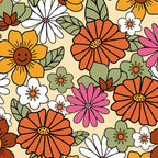 Retro 70s Boho Floral Pattern Coffee Mug Gallery Image 2