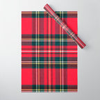Black Red Tartan Plaid Scottish Pattern Wrapping Paper Gallery Image 1