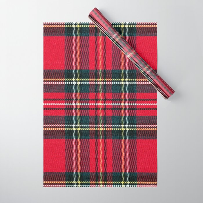 Black Red Tartan Plaid Scottish Pattern Wrapping Paper Gallery Image 1