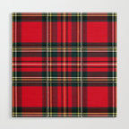 Black Red Tartan Plaid Scottish Pattern Wood Wall Art Gallery Image 1