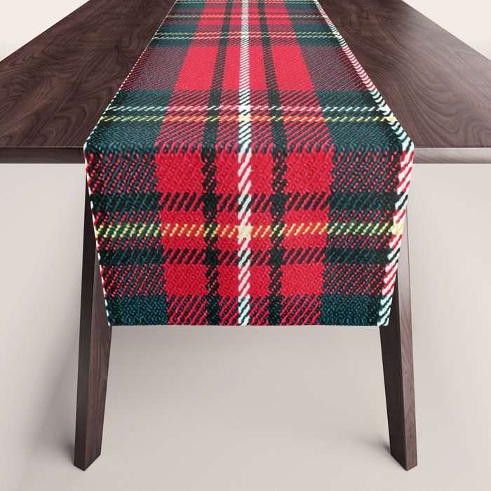 Black Red Tartan Plaid Scottish Pattern Table Runner Gallery Image 1