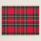Black Red Tartan Plaid Scottish Pattern Jigsaw Puzzle Gallery Image 1