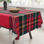 Black Red Tartan Plaid Scottish Pattern Tablecloth Gallery Image 3