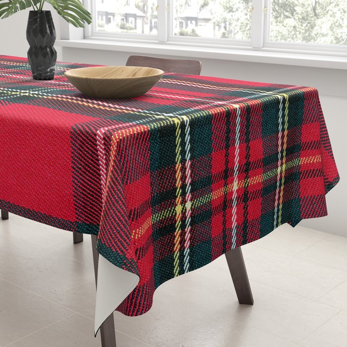 Black Red Tartan Plaid Scottish Pattern Tablecloth Gallery Image 3