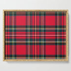 Black Red Tartan Plaid Scottish Pattern Serving Tray Gallery Image 1