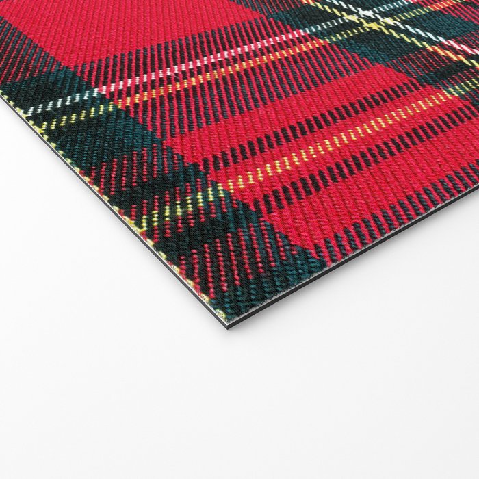 Black Red Tartan Plaid Scottish Pattern Welcome Mat Gallery Image 2