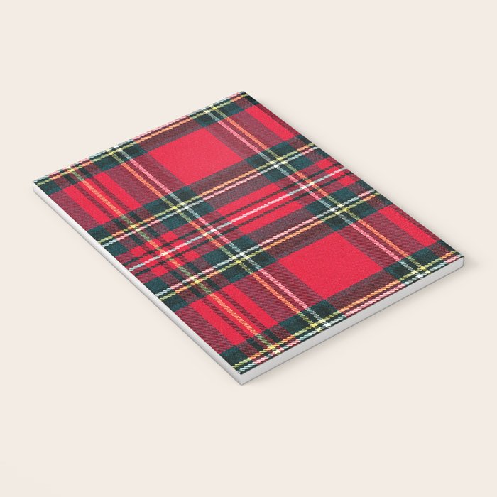 Black Red Tartan Plaid Scottish Pattern Notebook Gallery Image 3