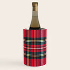 Black Red Tartan Plaid Scottish Pattern Wine Chiller Gallery Image 1