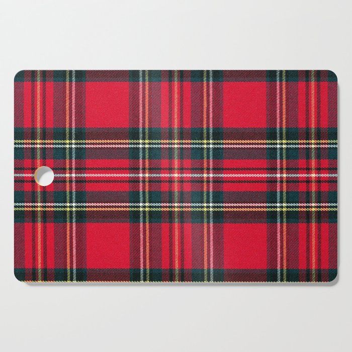 Black Red Tartan Plaid Scottish Pattern Cutting Board Gallery Image 1