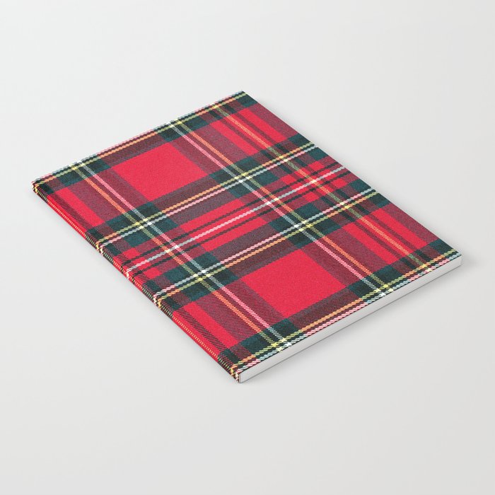 Black Red Tartan Plaid Scottish Pattern Notebook Gallery Image 2