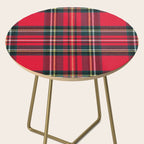 Black Red Tartan Plaid Scottish Pattern Side Table Gallery Image 2