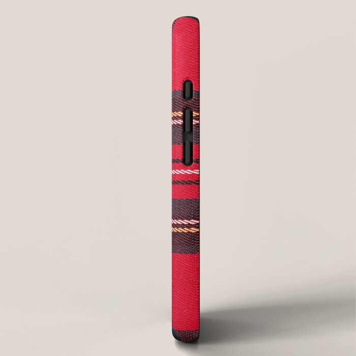 Black Red Tartan Plaid Scottish Pattern iPhone Case Gallery Image 2