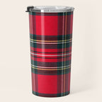 Black Red Tartan Plaid Scottish Pattern Travel Mug Gallery Image 3