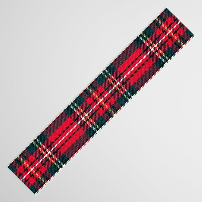 Black Red Tartan Plaid Scottish Pattern Table Runner Gallery Image 3
