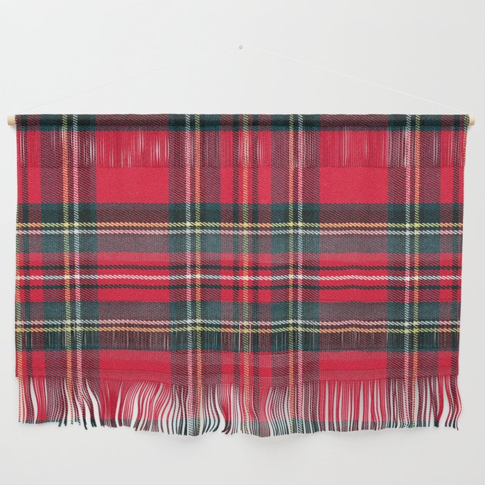 Black Red Tartan Plaid Scottish Pattern Wall Hanging Gallery Image 1