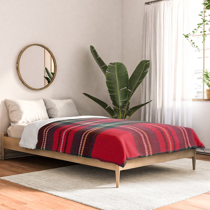 Black Red Tartan Plaid Scottish Pattern Comforter Gallery Image 2