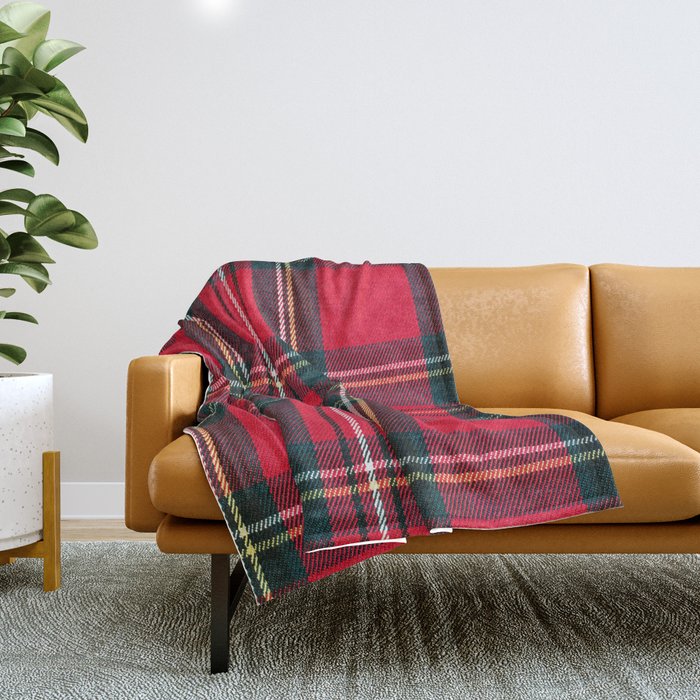 Black Red Tartan Plaid Scottish Pattern Throw Blanket Gallery Image 1