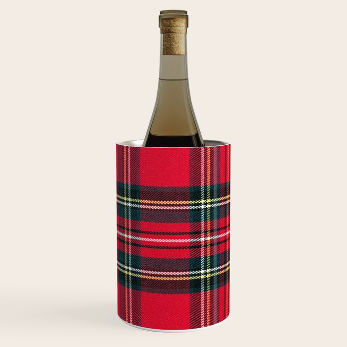 Black Red Tartan Plaid Scottish Pattern Wine Chiller Gallery Image 3