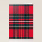 Black Red Tartan Plaid Scottish Pattern Stationery Card Gallery Image 2