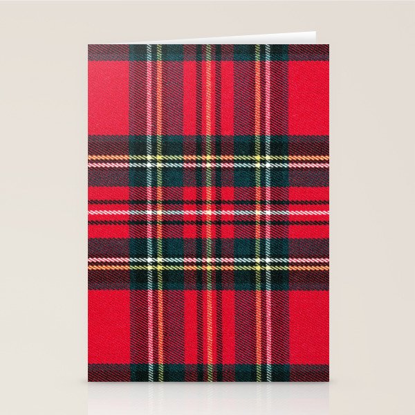Black Red Tartan Plaid Scottish Pattern Stationery Card Gallery Image 2