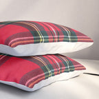 Black Red Tartan Plaid Scottish Pattern Pillow Sham Gallery Image 3