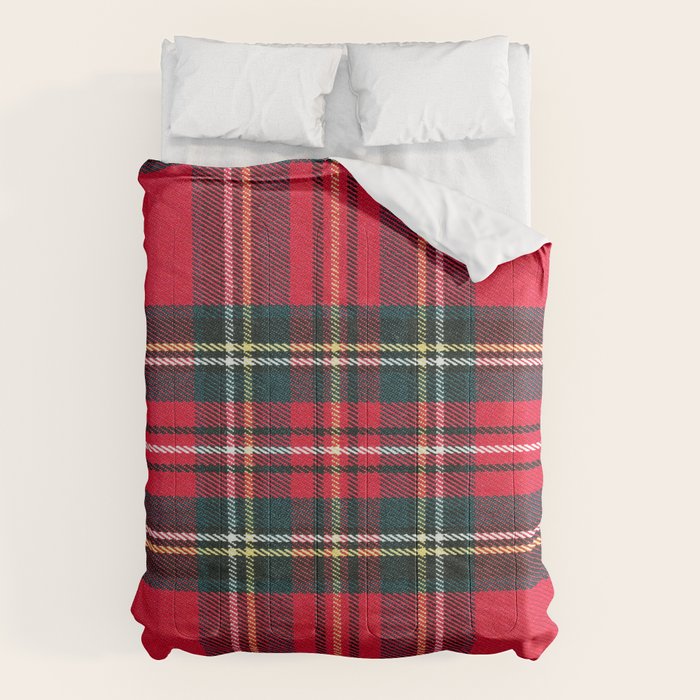 Black Red Tartan Plaid Scottish Pattern Comforter Gallery Image 1