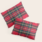 Black Red Tartan Plaid Scottish Pattern Pillow Sham Gallery Image 3