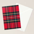 Black Red Tartan Plaid Scottish Pattern Stationery Card Gallery Image 2