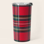 Black Red Tartan Plaid Scottish Pattern Travel Mug Gallery Image 2