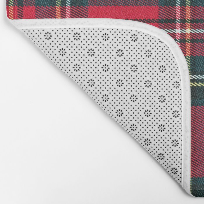 Black Red Tartan Plaid Scottish Pattern Bath Mat Gallery Image 2