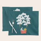 Hot cloud baloon - moon and star Placemat Gallery Image 1