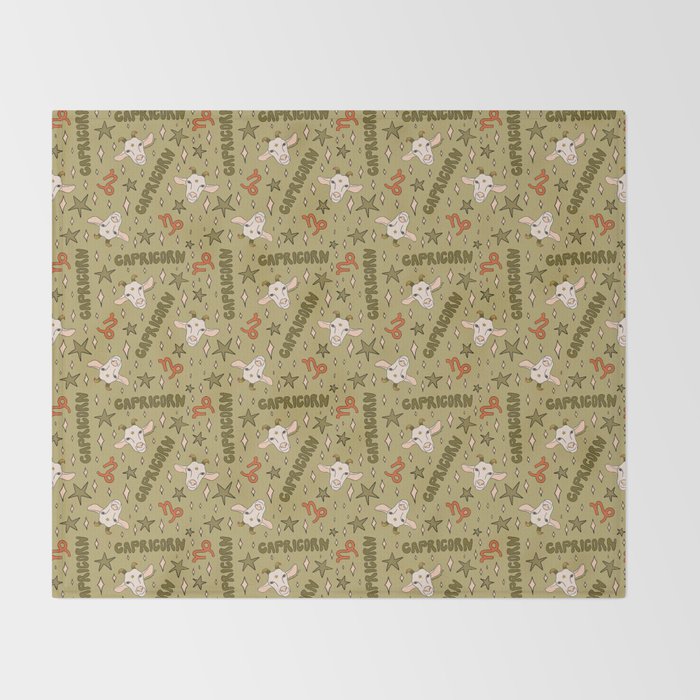 Capricorn Print Throw Blanket Gallery Image 2