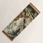 Antique French Verdure Magical Forest Landscape Tapestry Yoga Mat Gallery Image 1