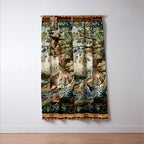 Antique French Verdure Magical Forest Landscape Tapestry Window Curtain Gallery Image 3