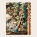 Antique French Verdure Magical Forest Landscape Tapestry Notebook Gallery Image 4