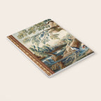 Antique French Verdure Magical Forest Landscape Tapestry Notebook Gallery Image 3