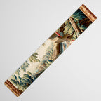 Antique French Verdure Magical Forest Landscape Tapestry Table Runner Gallery Image 3