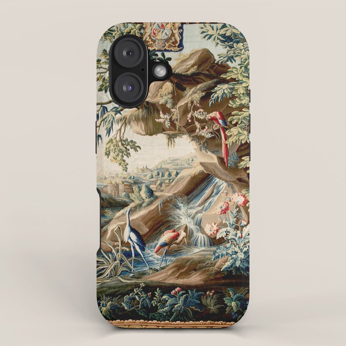 Antique French Verdure Magical Forest Landscape Tapestry iPhone Case Gallery Image 1