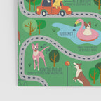 Fursics Cute Dog Park Physics Learning Pattern by Carrie Cantwell Educational STEM Playmat Design Poster Gallery Image 3
