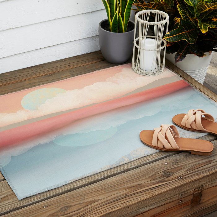 Mint Moon Beach Outdoor Rug Gallery Image 2