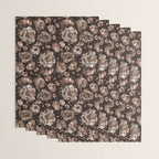Opulent Floral Drama Moody Dark Brown Botanical Vibes Wrapping Paper Gallery Image 3