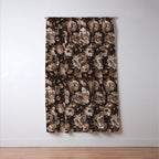 Opulent Floral Drama Moody Dark Brown Botanical Vibes Window Curtain Gallery Image 3