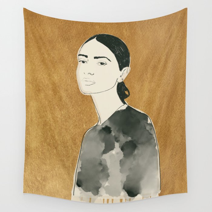 Girl Portrait 6 Wall Tapestry Gallery Image 1